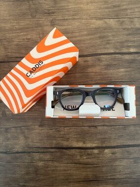 CADDIS Eye Appliances Box – White & Bright Orange Graphic Packaging